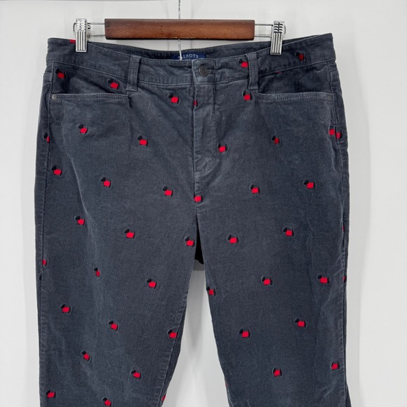 Talbots Simply Flattering Women's 14 Corduroy Pants Scottish Terrier Dog - Picture 1 of 7